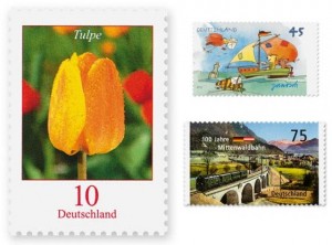 Verschiedene Briefmarken